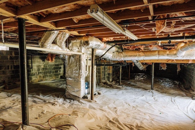 view of basement