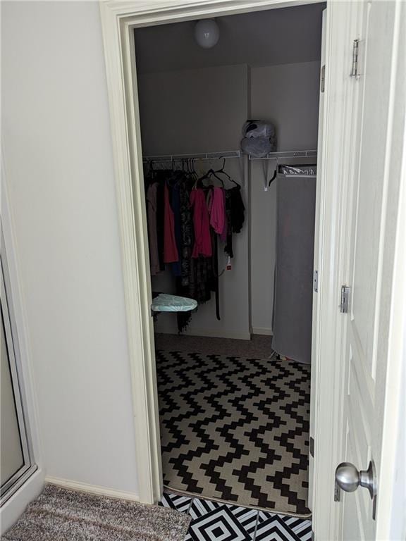 view of walk in closet