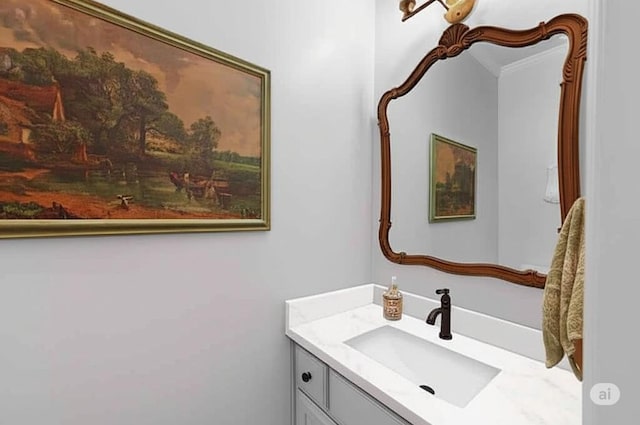 4250 Green Ridge Dr NE, Marietta, GA 30062 - bathroom featuring vanity and crown molding