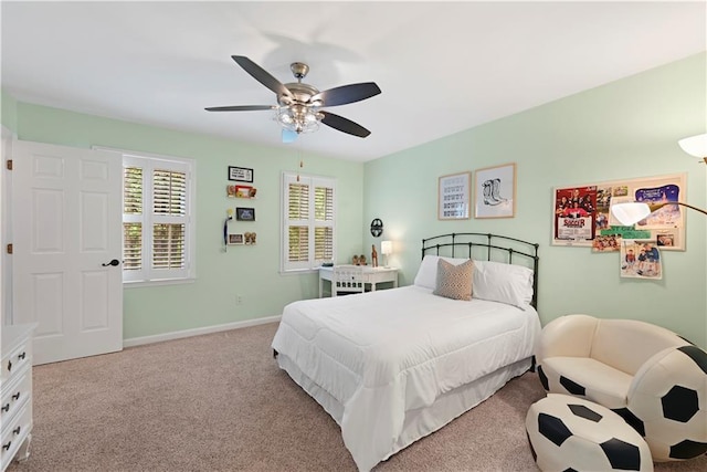 4250 Green Ridge Dr NE, Marietta, GA 30062 - bedroom with carpet and a ceiling fan