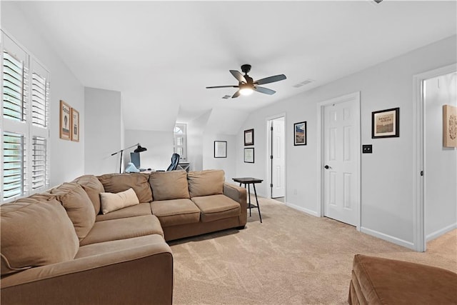 4250 Green Ridge Dr NE, Marietta, GA 30062 - living area with light colored carpet and ceiling fan