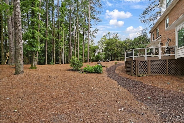 4250 Green Ridge Dr NE, Marietta, GA 30062 - view of yard featuring a wooden deck