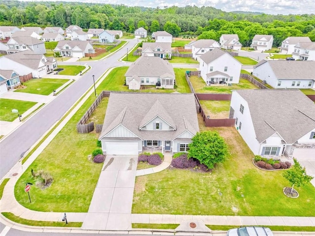 aerial perspective of suburban area
