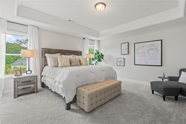 141 Wingate Dr, Auburn, GA 30680 - carpeted bedroom with a tray ceiling and multiple windows