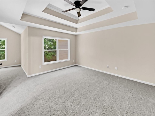 4206 Weavers White Ln Unit 17, Austell, GA 30106 - carpeted spare room featuring a wealth of natural light, ceiling fan, and a tray ceiling