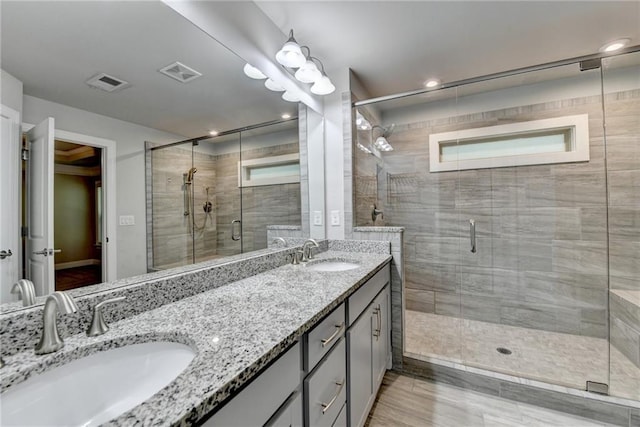 4232 Perimeter Park E Unit 110, Atlanta, GA 30341 - full bathroom with double vanity and a stall shower