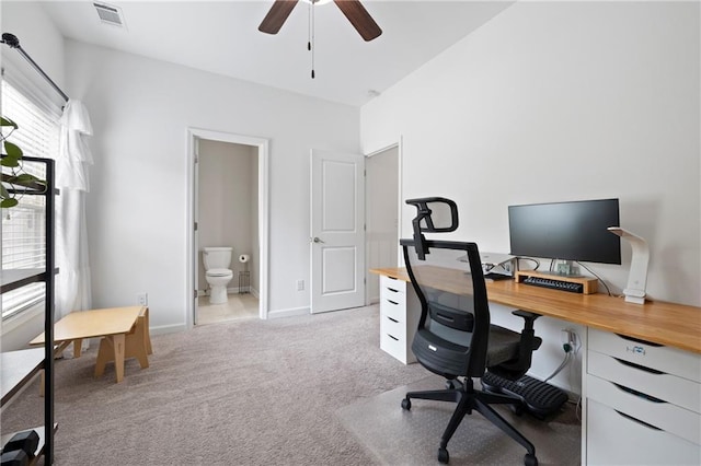 1998 Lakeview Bend Way, Buford, GA 30519 - office featuring ceiling fan and light carpet