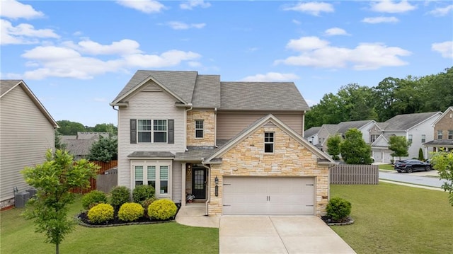 1998 Lakeview Bend Way, Buford, GA 30519 - view of front of property featuring stone siding, driveway, and a garage