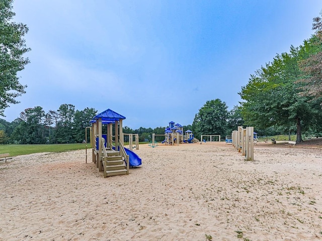 view of community jungle gym