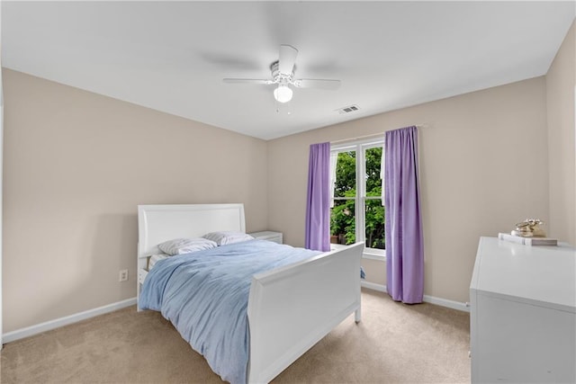 1712 Bonnabel Trce NE, Marietta, GA 30066 - bedroom featuring baseboards, light colored carpet, and ceiling fan