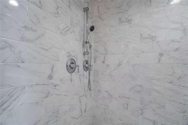 interior details with tiled shower