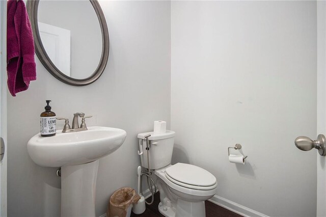 2517 Hedgeway Cir, Kennesaw, GA 30144 - bathroom with toilet and baseboards