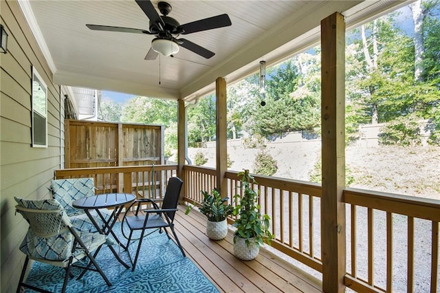 2517 Hedgeway Cir, Kennesaw, GA 30144 - wooden terrace featuring a ceiling fan