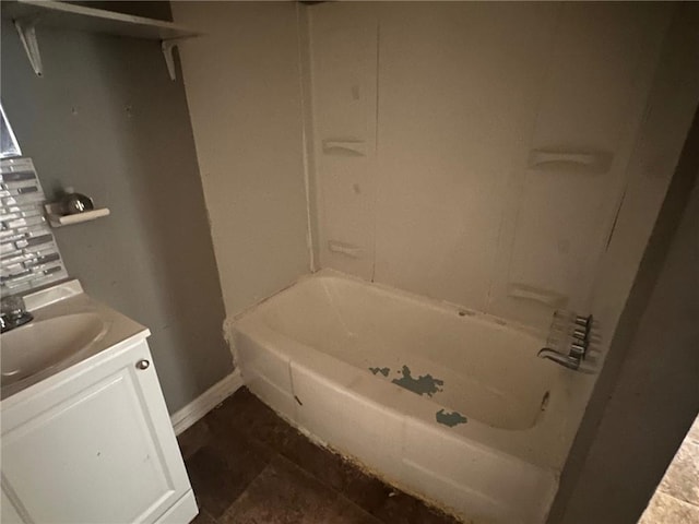 6 Hazel St, Porterdale, GA 30014 - bathroom featuring vanity and bathing tub / shower combination