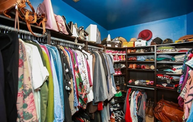 view of walk in closet