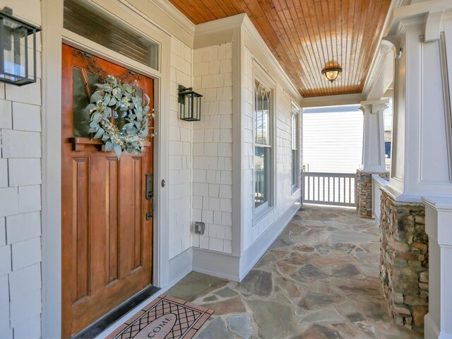 view of doorway to property