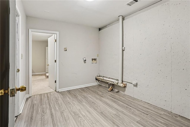 208 Hembree Park Ter, Roswell, GA 30076 - washroom with hookup for a washing machine and light wood-type flooring
