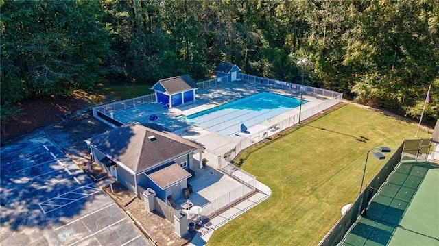 birds eye view of property