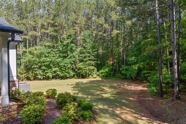 726 Swilling Rd, Eastanollee, GA 30538 - view of green lawn with a forest view and cooling unit