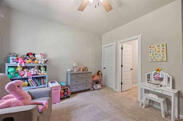 726 Swilling Rd, Eastanollee, GA 30538 - game room featuring carpet and a ceiling fan