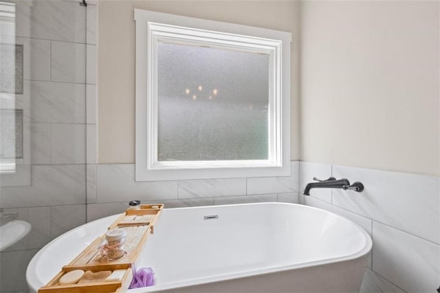 726 Swilling Rd, Eastanollee, GA 30538 - full bath with tile walls and a freestanding tub
