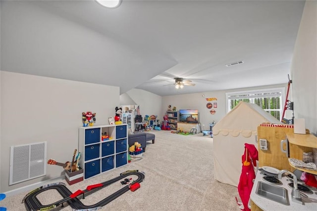 726 Swilling Rd, Eastanollee, GA 30538 - playroom featuring carpet flooring and a ceiling fan