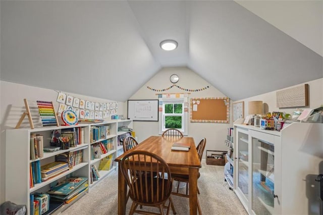 726 Swilling Rd, Eastanollee, GA 30538 - carpeted dining space featuring lofted ceiling