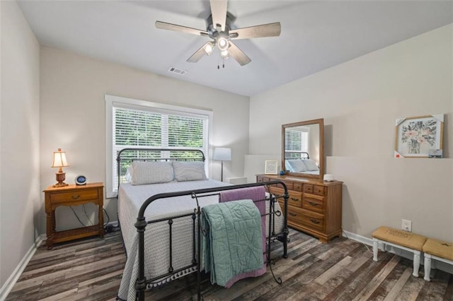 726 Swilling Rd, Eastanollee, GA 30538 - bedroom featuring wood finished floors, baseboards, and ceiling fan