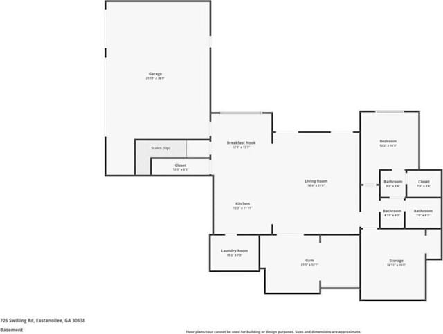726 Swilling Rd, Eastanollee, GA 30538 - room layout