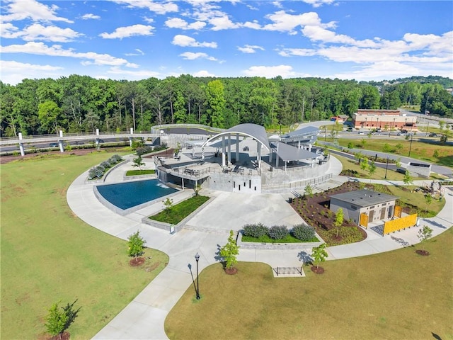 3932 Boston Common St, Suwanee, GA 30024 - bird's eye view of a pool and a forest