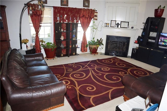 view of carpeted living room