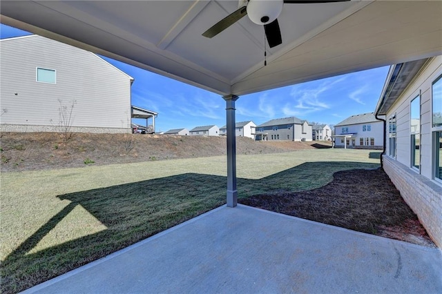 view of patio / terrace with ceiling fan