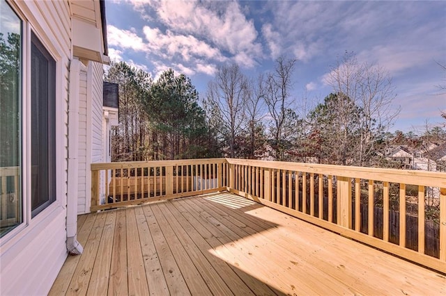 view of deck at dusk