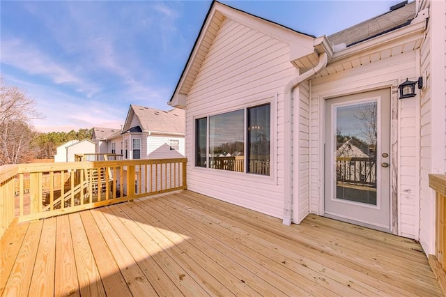 view of deck at dusk