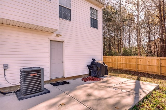 exterior space with central air condition unit