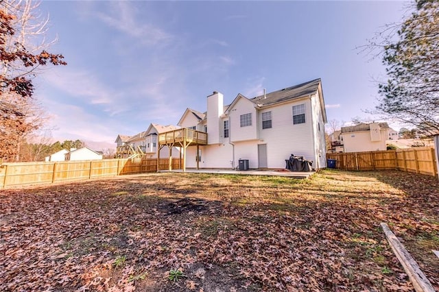 back of property with a patio area