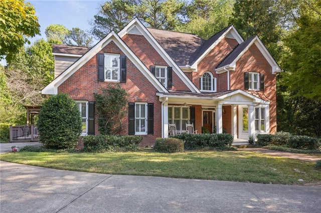 view of front of property with a front yard