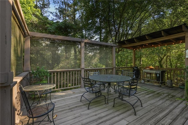 view of wooden terrace