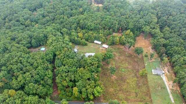 bird's eye view with a forest view