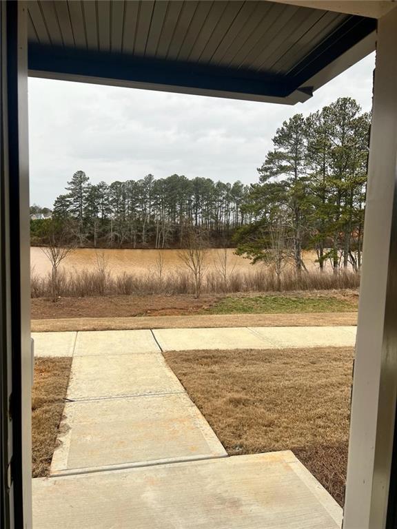 view of yard with a patio area