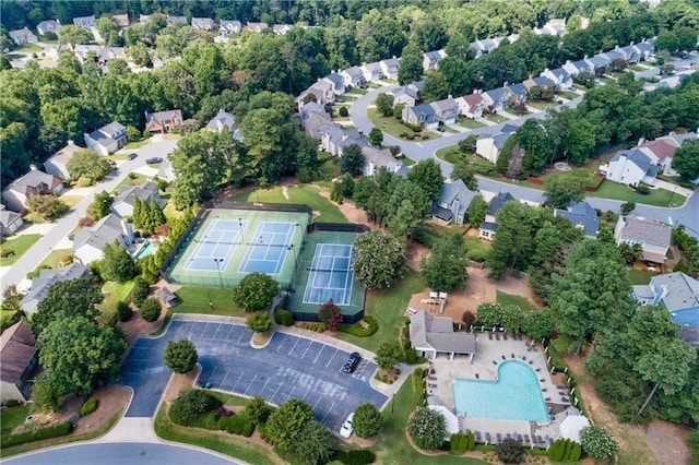 615 Rosedown Way, Alpharetta, GA 30022 - aerial view of property and surrounding area featuring nearby suburban area and a pool area