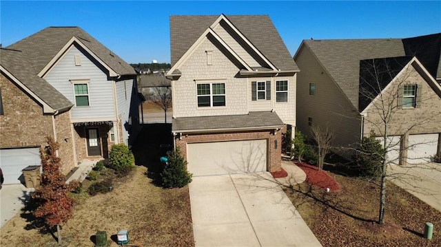 view of front of house featuring a garage