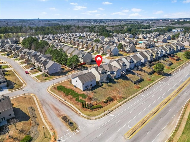 bird's eye view featuring a residential view