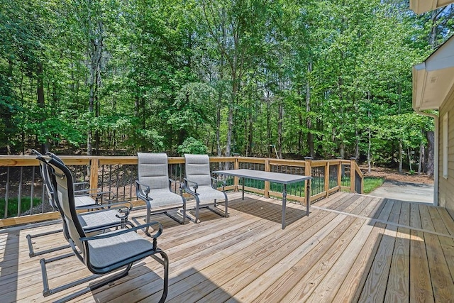 view of wooden deck