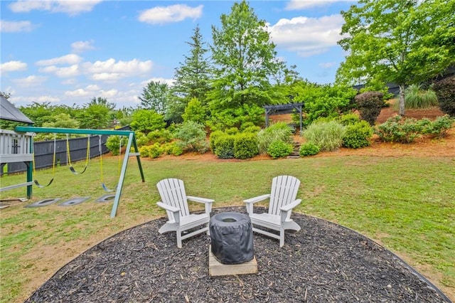 121 Bradshaw Park Dr, Woodstock, GA 30188 - view of grassy yard featuring a playground