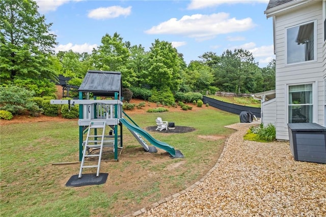 121 Bradshaw Park Dr, Woodstock, GA 30188 - view of jungle gym featuring a lawn
