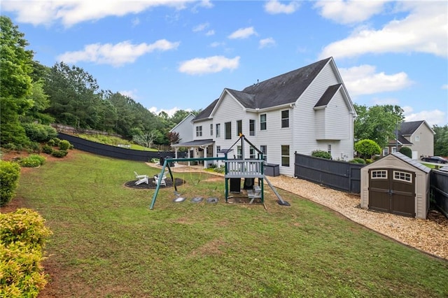121 Bradshaw Park Dr, Woodstock, GA 30188 - rear view of property featuring a playground