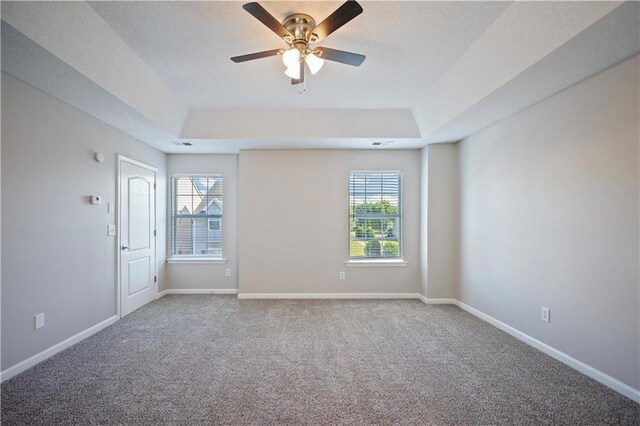 3223 Tallon Ln SW, Atlanta, GA 30311 - carpeted spare room featuring a raised ceiling, plenty of natural light, and ceiling fan