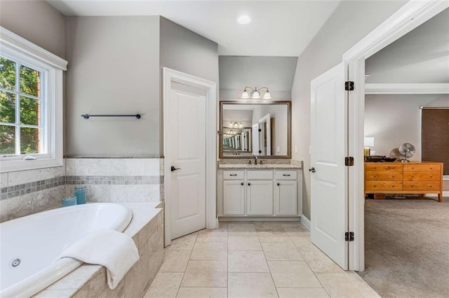 504 S Westminster Way NE, Atlanta, GA 30307 - full bath featuring vanity, a bath, and tile patterned floors
