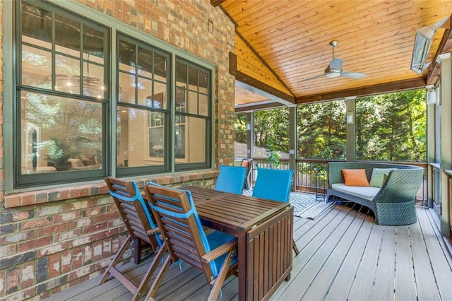 504 S Westminster Way NE, Atlanta, GA 30307 - wooden terrace with ceiling fan